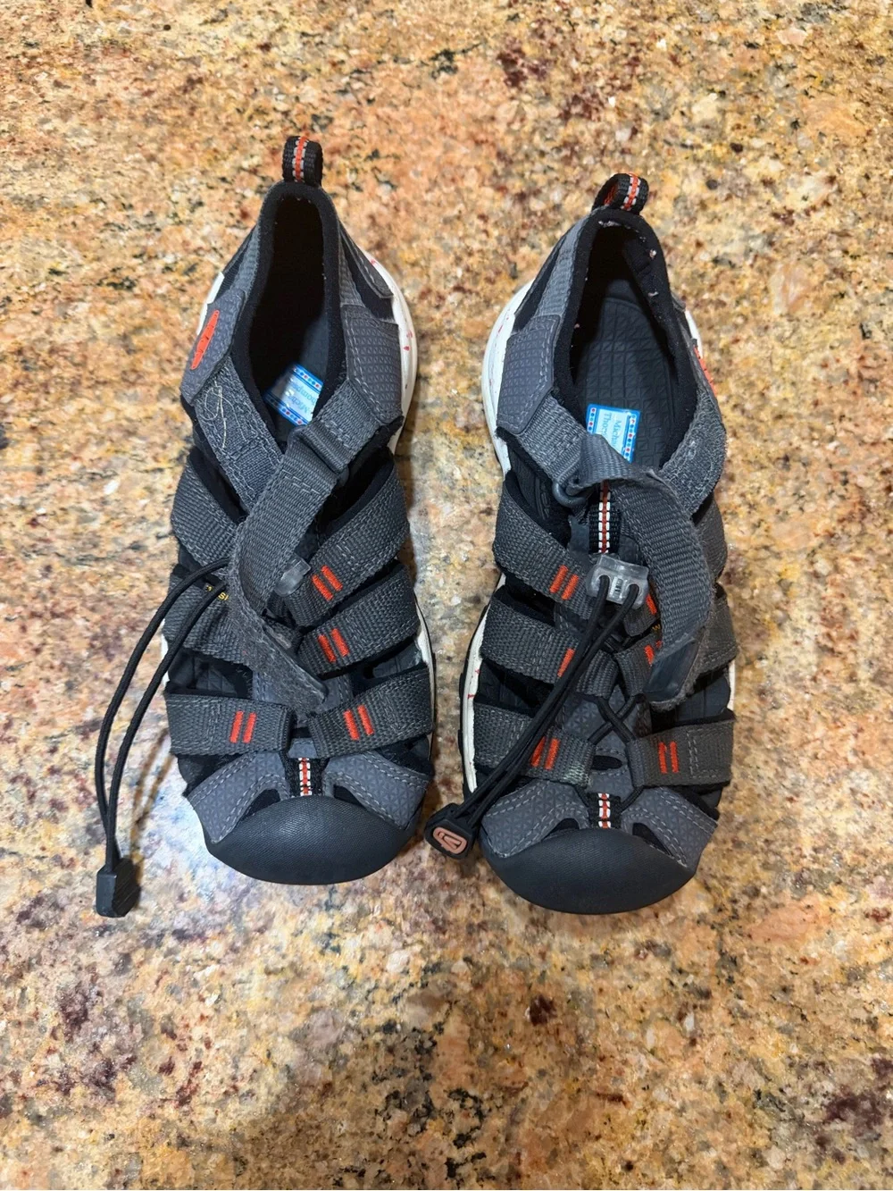 KEEN Kids Newport Neo H2 Water Sandals Size 12 US / 30 EU Magnet Gray Orange
